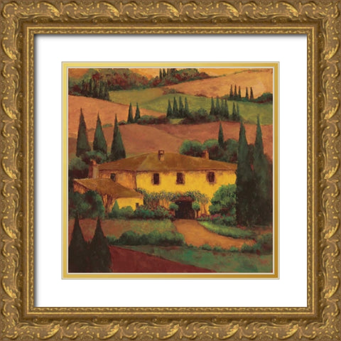 Tuscany Villa Gold Ornate Wood Framed Art Print with Double Matting by Masdeu, Montserrat