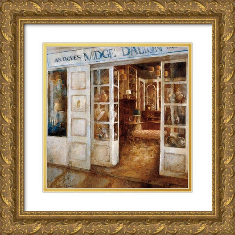 Antiques Gold Ornate Wood Framed Art Print with Double Matting by Martin, Noemi