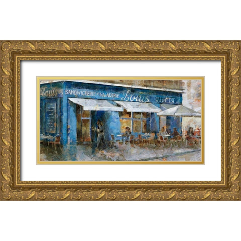 Louis Gold Ornate Wood Framed Art Print with Double Matting by Martin, Noemi