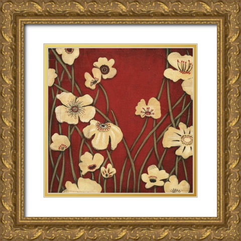 Morning Poem II Gold Ornate Wood Framed Art Print with Double Matting by MAJA