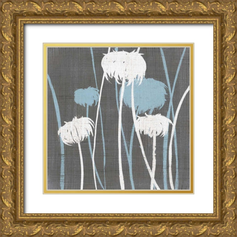 Textile II Gold Ornate Wood Framed Art Print with Double Matting by MAJA
