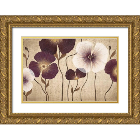Damsels Gold Ornate Wood Framed Art Print with Double Matting by MAJA