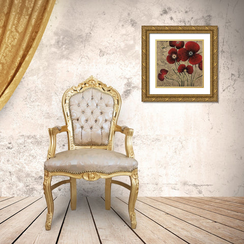Velvet Dance I Gold Ornate Wood Framed Art Print with Double Matting by MAJA