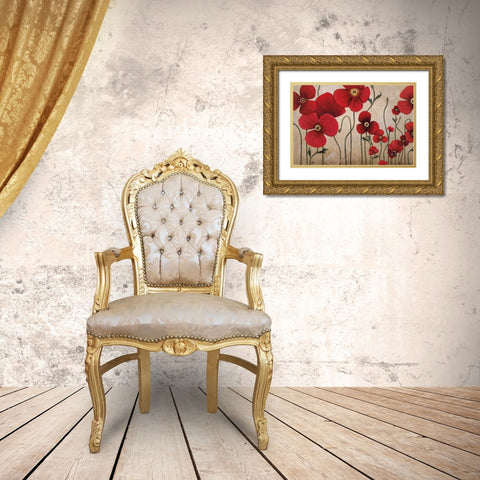 Demioselles Prise Gold Ornate Wood Framed Art Print with Double Matting by MAJA