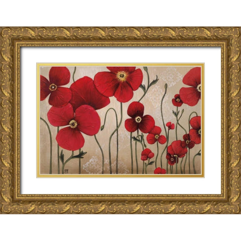Demioselles Prise Gold Ornate Wood Framed Art Print with Double Matting by MAJA