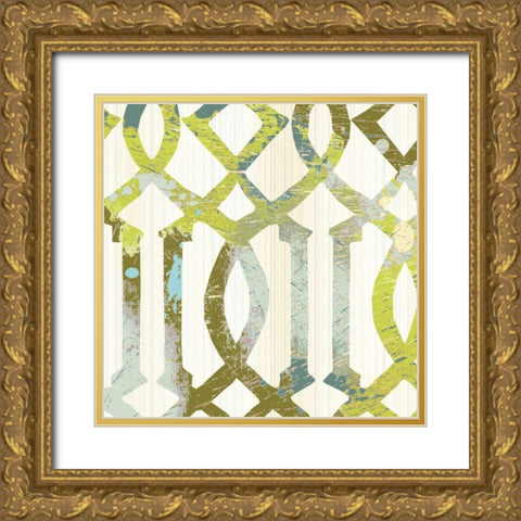Ornamental I Gold Ornate Wood Framed Art Print with Double Matting by MAJA