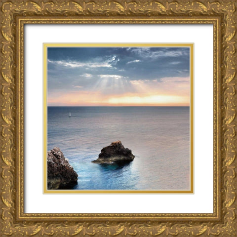 At A Standstill Gold Ornate Wood Framed Art Print with Double Matting by Mori, Sergi