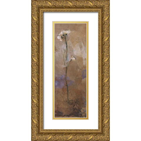 Flowers of June Series II Gold Ornate Wood Framed Art Print with Double Matting by Nicolau, Miquela
