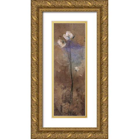 Flowers of June Series III Gold Ornate Wood Framed Art Print with Double Matting by Nicolau, Miquela