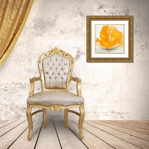 Wild Orange Sherbet II Gold Ornate Wood Framed Art Print with Double Matting by Prior, J.P.