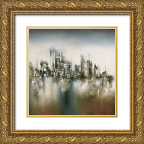 Urban Haze Gold Ornate Wood Framed Art Print with Double Matting by Prior, J.P.