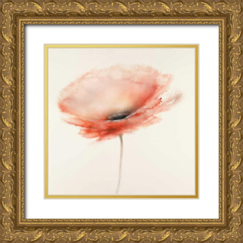 Teal Breeze II Gold Ornate Wood Framed Art Print with Double Matting by Prior, J.P.