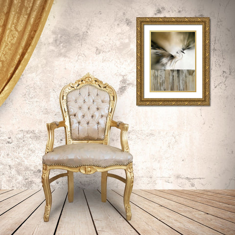 Pink Chiffon II Gold Ornate Wood Framed Art Print with Double Matting by Prior, J.P.
