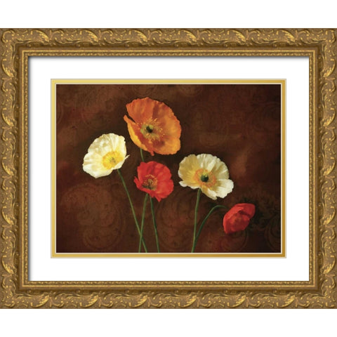 Poppy Perfection I Gold Ornate Wood Framed Art Print with Double Matting by Pahl, Janel