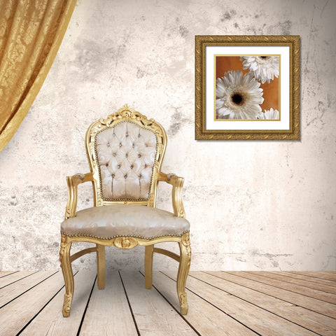 Gerber Delight I Gold Ornate Wood Framed Art Print with Double Matting by Pahl, Janel