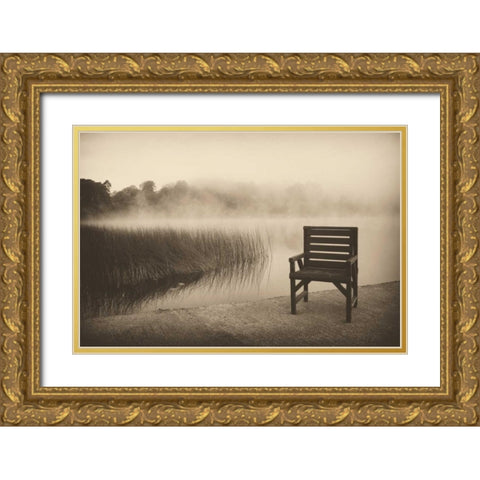 Reflections at Dawn Gold Ornate Wood Framed Art Print with Double Matting by Pahl, Janel