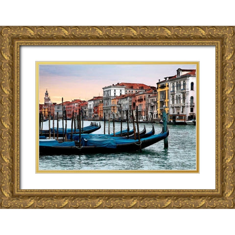 Dawn in Venice Gold Ornate Wood Framed Art Print with Double Matting by Pahl, Janel