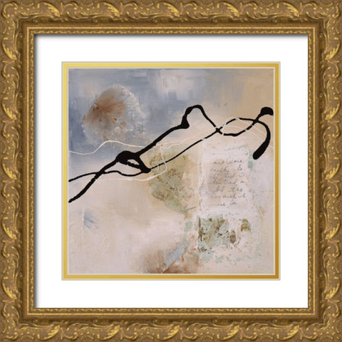 Fragile Lines I Gold Ornate Wood Framed Art Print with Double Matting by Maitland, Laurie