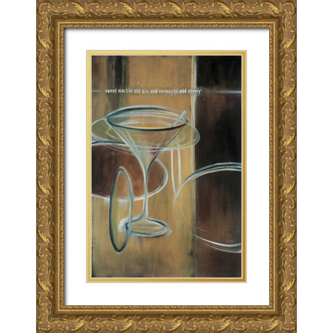 Sweet Martini Gold Ornate Wood Framed Art Print with Double Matting by Pulliam, Mark