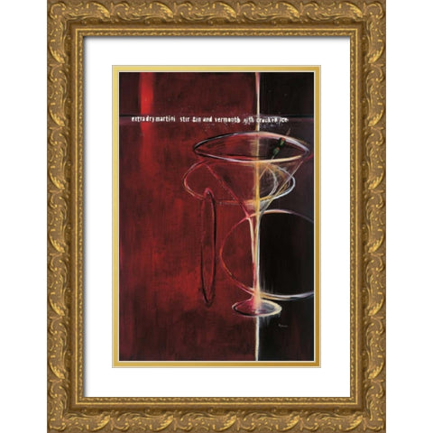 Dry Martini Gold Ornate Wood Framed Art Print with Double Matting by Pulliam, Mark