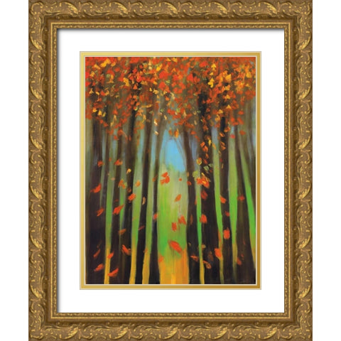Colors of Fall II Gold Ornate Wood Framed Art Print with Double Matting by Pulliam, Mark
