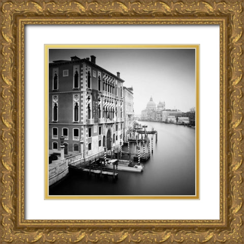 Canal Grande I Gold Ornate Wood Framed Art Print with Double Matting by Papiorek, Nina