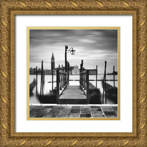 Venice Dream II Gold Ornate Wood Framed Art Print with Double Matting by Papiorek, Nina