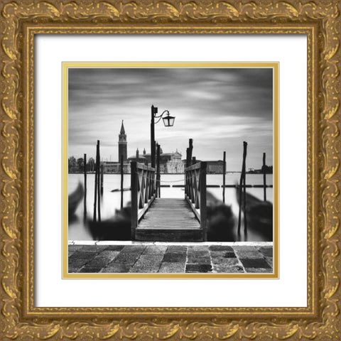 Venice Dream II Gold Ornate Wood Framed Art Print with Double Matting by Papiorek, Nina
