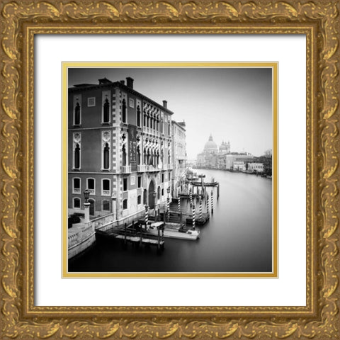Canal Grande I Gold Ornate Wood Framed Art Print with Double Matting by Papiorek, Nina