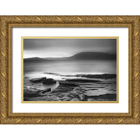 Gentle Shore Gold Ornate Wood Framed Art Print with Double Matting by Papiorek, Nina