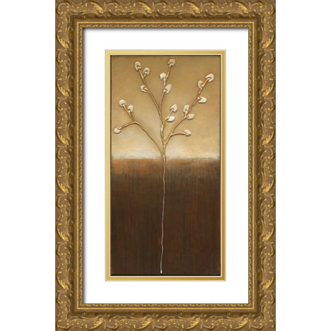 Pussy Willows II Gold Ornate Wood Framed Art Print with Double Matting by Eve