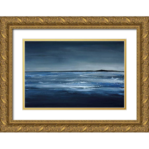 Blue Horizon Gold Ornate Wood Framed Art Print with Double Matting by Kaminsky, Earl