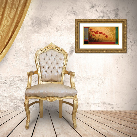 Walking in Eden Gold Ornate Wood Framed Art Print with Double Matting by Li-Leger, Don