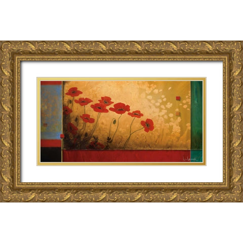 Walking in Eden Gold Ornate Wood Framed Art Print with Double Matting by Li-Leger, Don