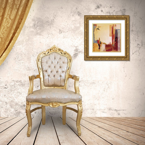 Jazz Notes II Gold Ornate Wood Framed Art Print with Double Matting by Li-Leger, Noah
