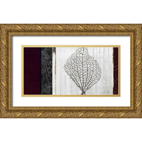 Coral I Gold Ornate Wood Framed Art Print with Double Matting by Li-Leger, Noah