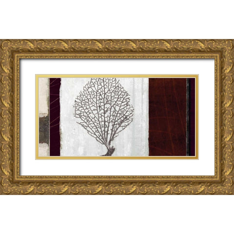 Coral II Gold Ornate Wood Framed Art Print with Double Matting by Li-Leger, Noah