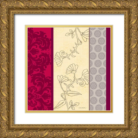 Think Pink I Gold Ornate Wood Framed Art Print with Double Matting by Venter, Tandi