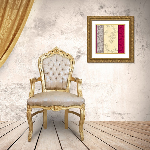 Think Pink II Gold Ornate Wood Framed Art Print with Double Matting by Venter, Tandi