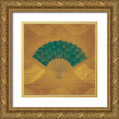 Abanico II Gold Ornate Wood Framed Art Print with Double Matting by Venter, Tandi