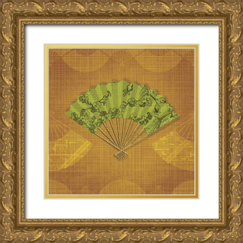 Abanico III Gold Ornate Wood Framed Art Print with Double Matting by Venter, Tandi