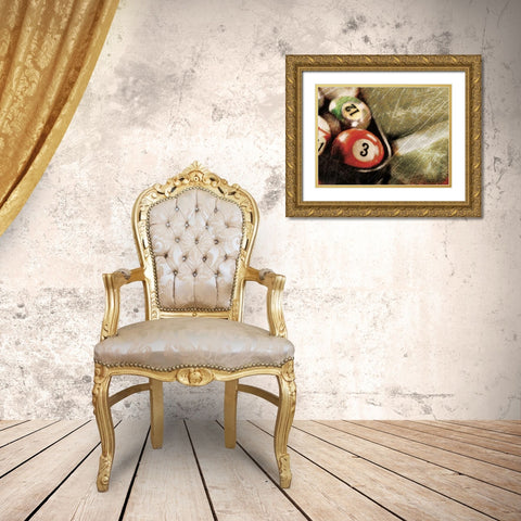 Opening Break Shot Gold Ornate Wood Framed Art Print with Double Matting by Venter, Tandi