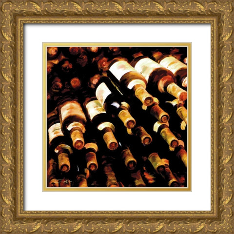 The Wine Collection II Gold Ornate Wood Framed Art Print with Double Matting by Venter, Tandi