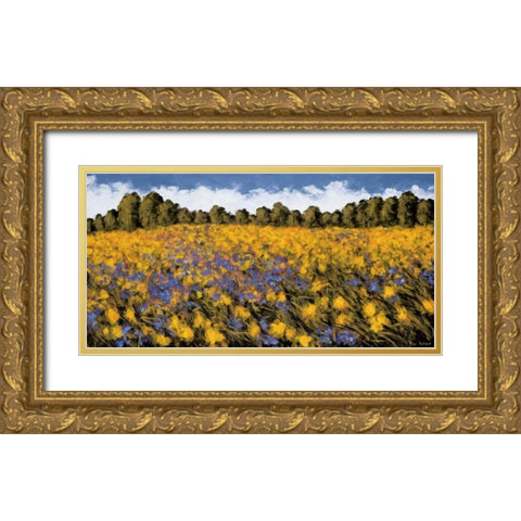 Fields of Gold Gold Ornate Wood Framed Art Print with Double Matting by Leidenfrost, Wayne