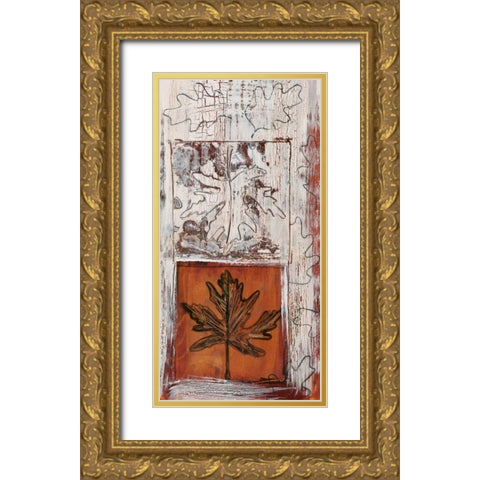 Aspen Gold II Gold Ornate Wood Framed Art Print with Double Matting by Bernsen, Leslie