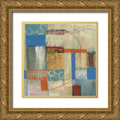 Blue Radiance I Gold Ornate Wood Framed Art Print with Double Matting by Bernsen, Leslie