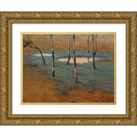 Marais Gold Ornate Wood Framed Art Print with Double Matting by Lovelace, Kent