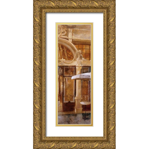 Cafe Majestic II Gold Ornate Wood Framed Art Print with Double Matting by Martin, Noemi