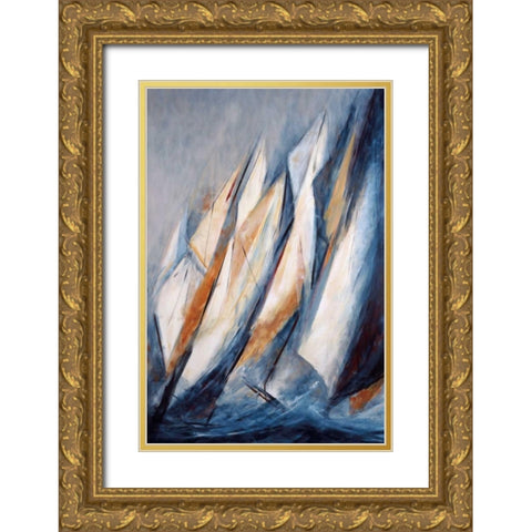 Alta Mar Gold Ornate Wood Framed Art Print with Double Matting by Torres, Maria Antonia