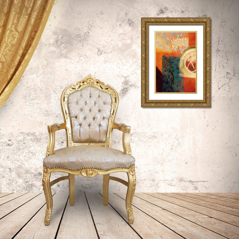 Glass Half Full Gold Ornate Wood Framed Art Print with Double Matting by Willson, Valerie